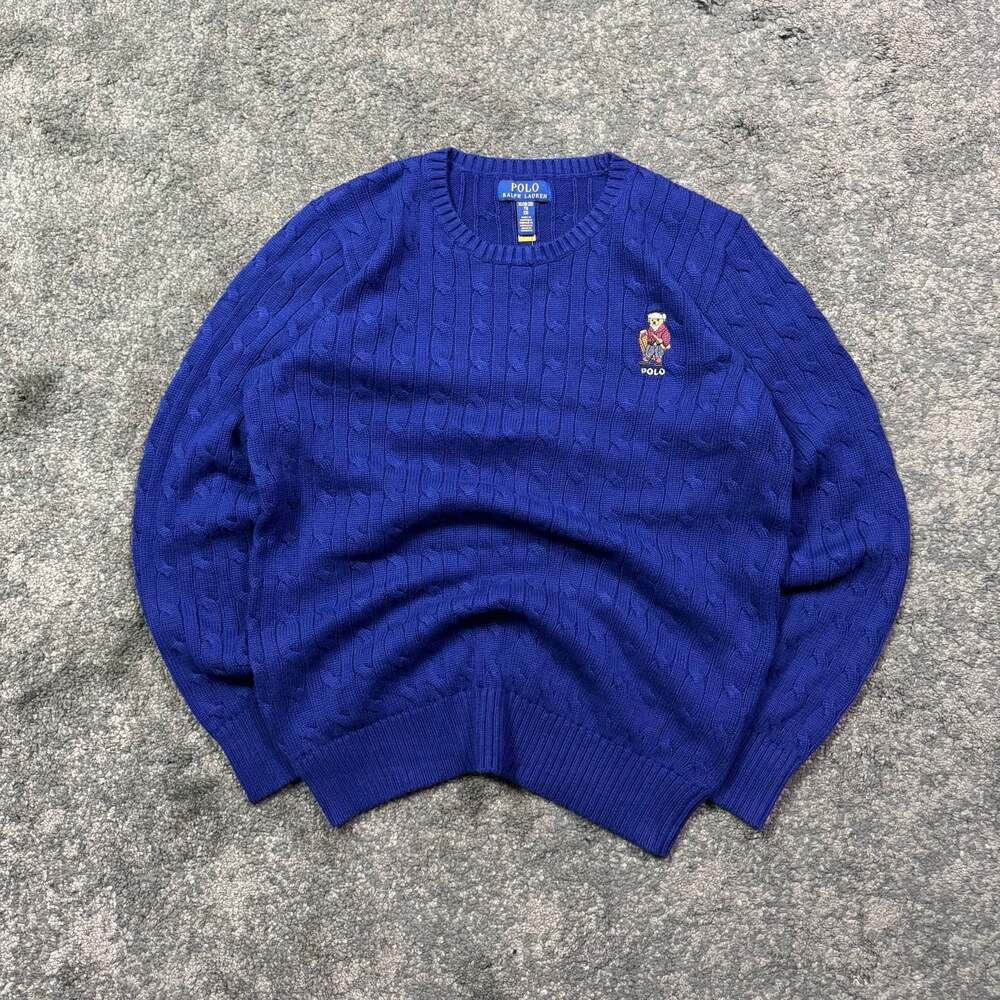 POLO RALPH LAUREN Baby Boys' Polo Bear Cable-Knit Cotton Sweater